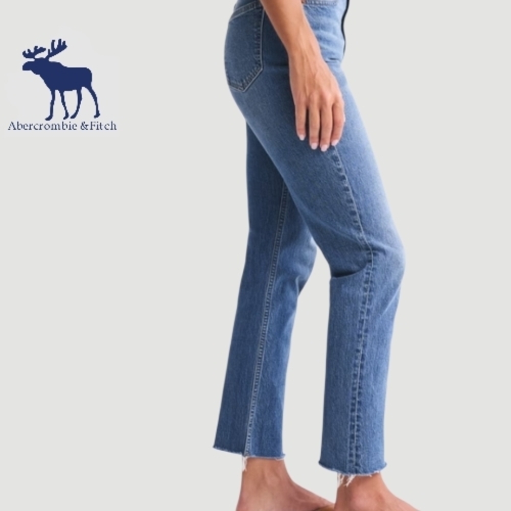 ABERCROMBIE & FITCH Curve Love The Ankle Straight Ultra High Rise Jean size 26 - Picture 8 of 8